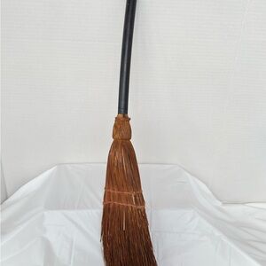 Vintage Berea College Kentucky Handmade Rustic Broom Black Wooden Handle